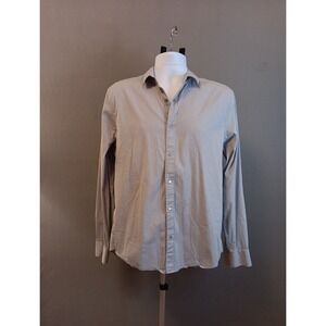 Mens Armani Exchange Gray Striped Button Down Shirt Large